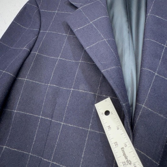 Vintage Polo Ralph Lauren Sport Coat Men 42 Blue Label Window Pane Blazer USA - Picture 6 of 16